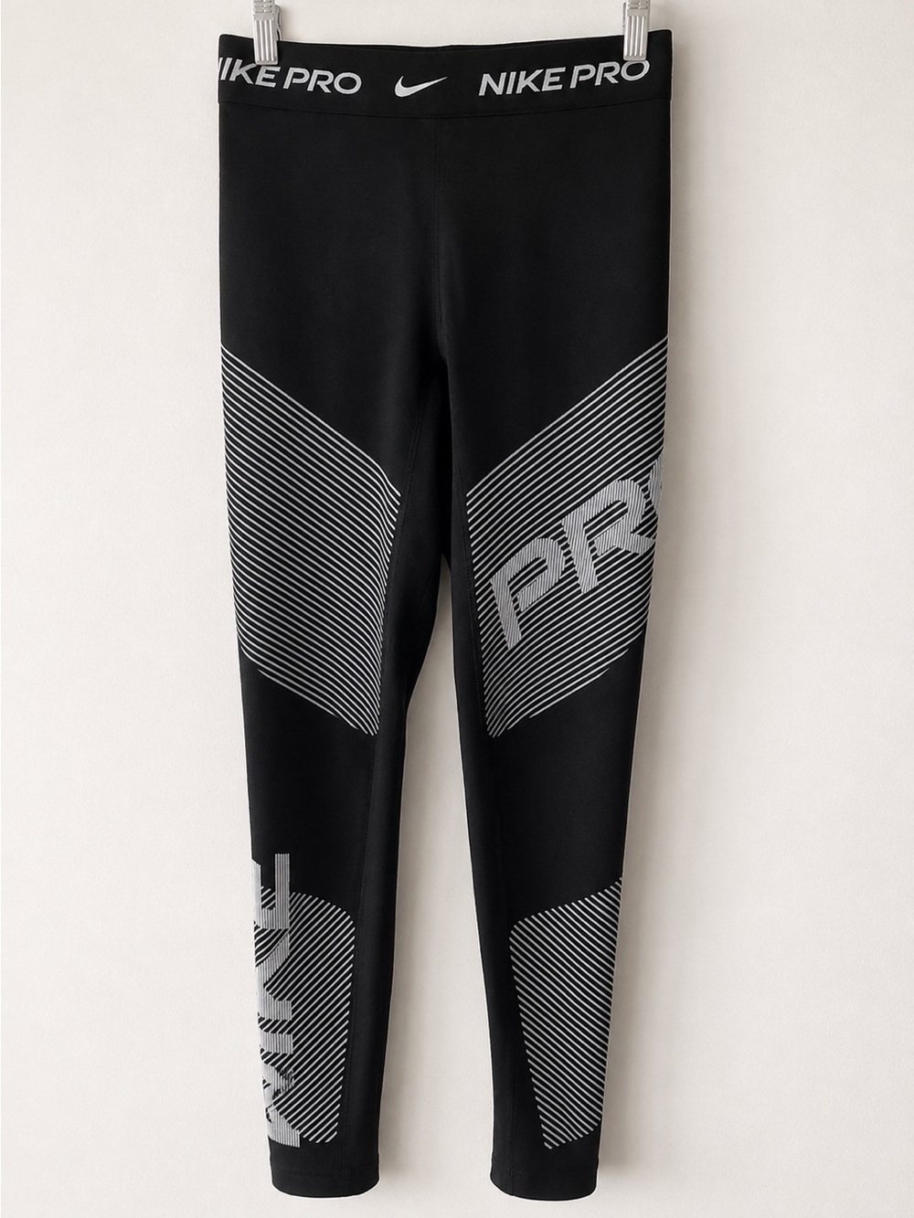 Nike Pro Cool Hypercool Graphic Compression Leggings Black Silver